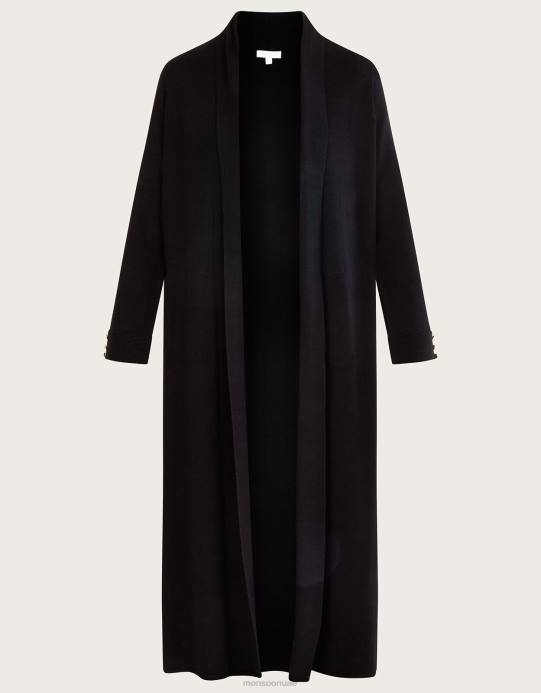 Monsoon نحيف معطف شال مع لينزينج إيكوفيرو D68H775 ملابس أسود