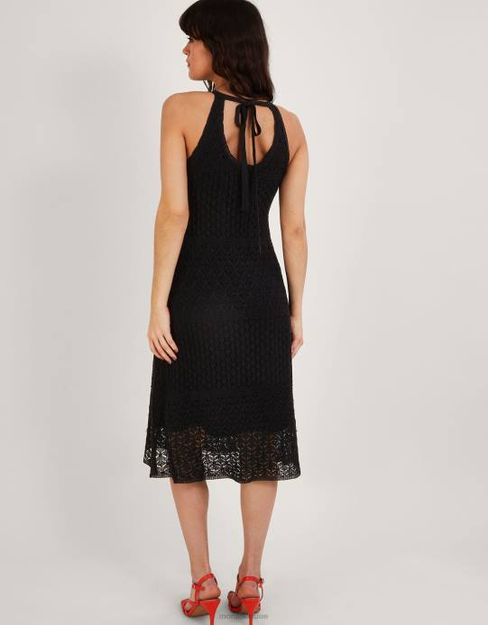 Monsoon نحيف الرسن المعدنية بوينتيل فستان قصير D68H788 ملابس أسود