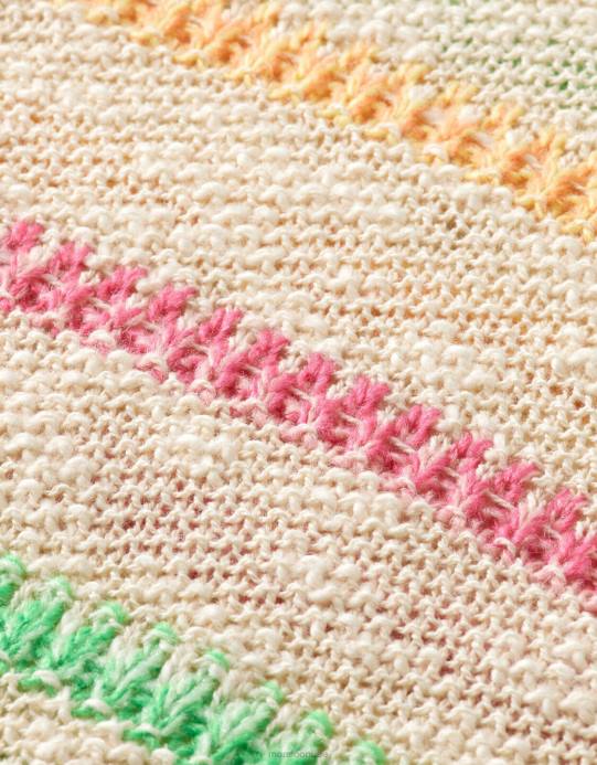 Monsoon نحيف بلوفر بأكمام قصيرة وياقة مخططة من سكوتش وصودا D68H792 ملابس طبيعي