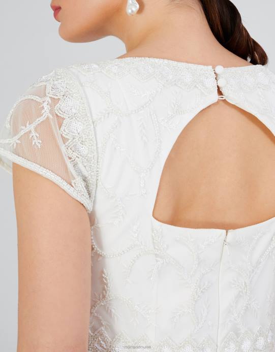 Monsoon نحيف سيمون فستان الزفاف ماكسي D68H803 ملابس عاج