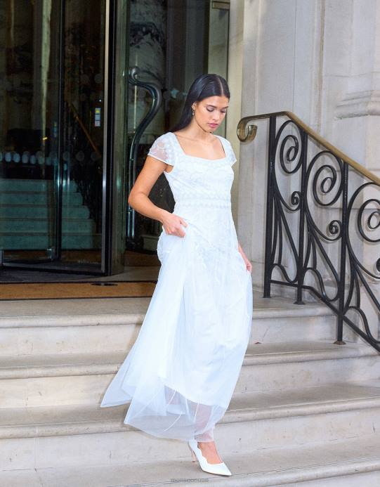 Monsoon نحيف سيمون فستان الزفاف ماكسي D68H803 ملابس عاج