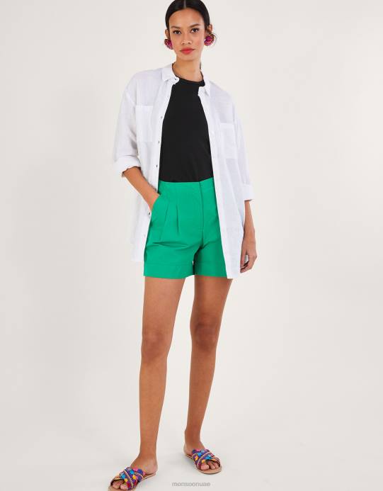 Monsoon نحيف قميص جيرسي كامي بدون أكمام مع لينزينج إيكوفيرو D68H848 ملابس أسود