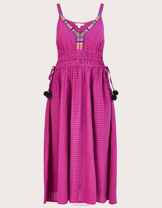 Monsoon نحيف فستان ميدي بشريط عادي D68H859 ملابس البنفسجي