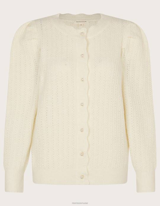 Monsoon نحيف سترة بأكمام نفخة D68H87 ملابس عاج