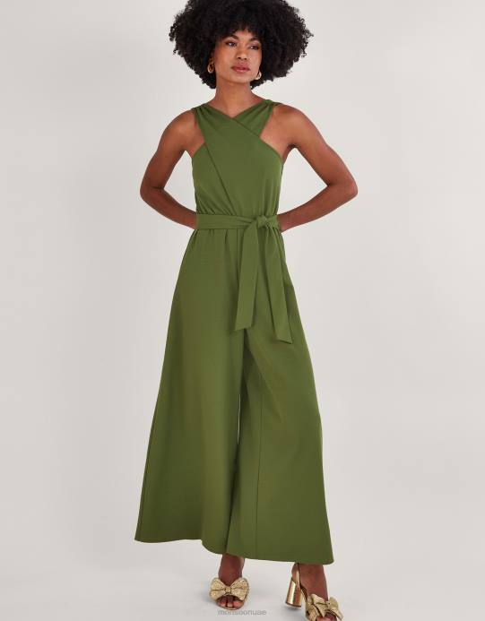 Monsoon نحيف بذلة جيرسي ذكية متقاطعة D68H881 ملابس الأخضر (الكاكي)