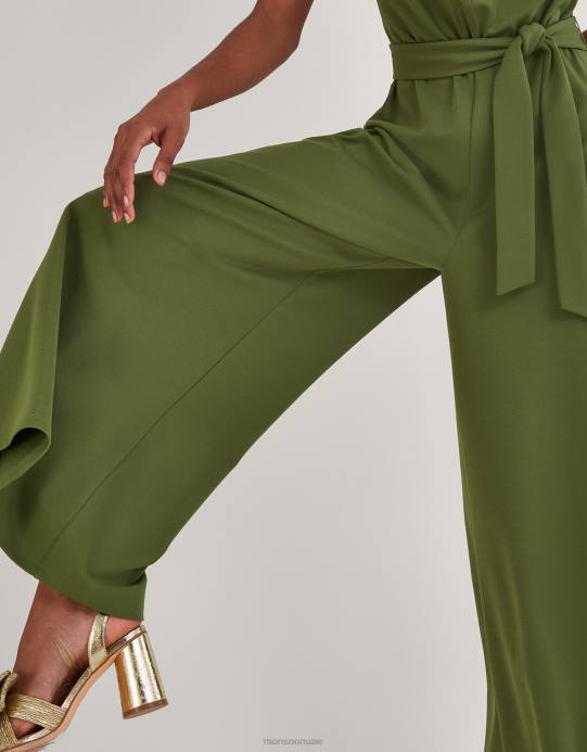 Monsoon نحيف بذلة جيرسي ذكية متقاطعة D68H881 ملابس الأخضر (الكاكي)