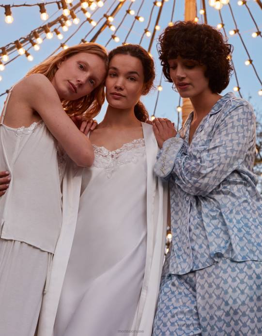 Monsoon نحيف رداء الساتان الدانتيل الزفاف D68H889 ملابس عاج