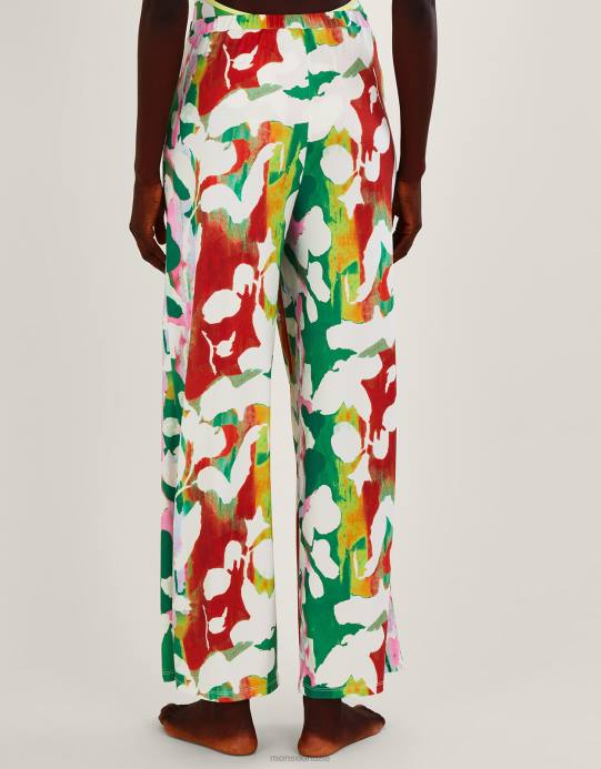 Monsoon نحيف هولدن بنطال جيرسي مزين بالزهور من البوليستر المعاد تدويره D68H895 ملابس أخضر