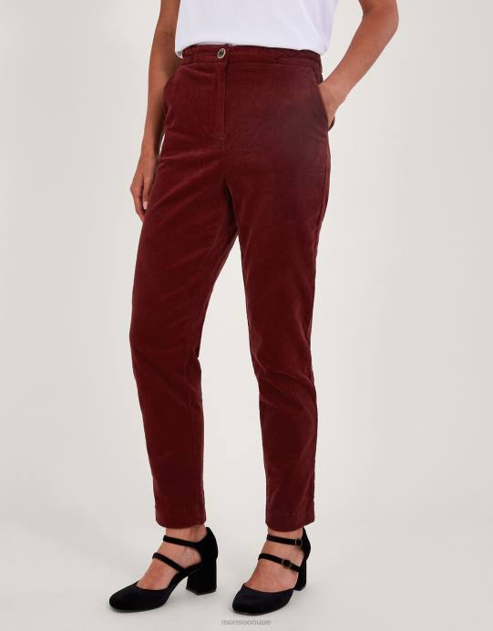 Monsoon نحيف بنطال بحبل ساق مستقيمة D68H89 ملابس نحاس