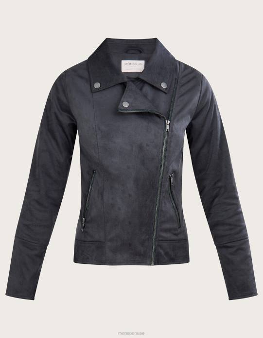 Monsoon نحيف ستايسي آن سويديت راكب الدراجة النارية D68H917 ملابس رمادي