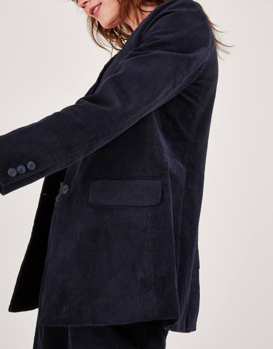 Monsoon نحيف سترة بدلة بليزر D68H91 ملابس الأزرق (منتصف الليل)