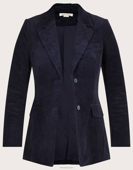 Monsoon نحيف سترة بدلة بليزر D68H91 ملابس الأزرق (منتصف الليل)