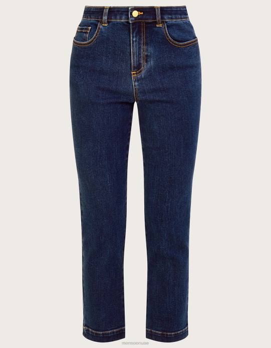 Monsoon نحيف صفايا جينز قصير من القطن المستدام D68H939 ملابس الأزرق (الدنيم الأزرق)