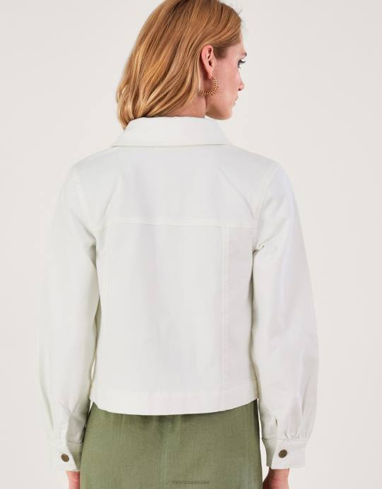 Monsoon نحيف سترة الدنيم القصيرة D68H947 ملابس طبيعي (إكرو)