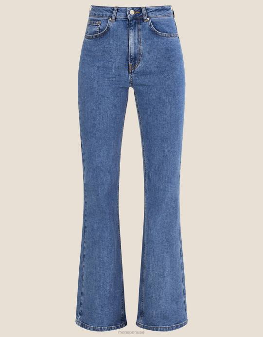 Monsoon نحيف جينز واسع من الدنيم مصنوع من القطن المستدام D68H952 ملابس أزرق