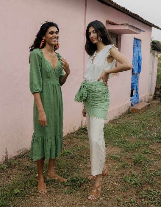 Monsoon نحيف بنطلون كتان سهل الارتداء D68H985 ملابس طبيعي