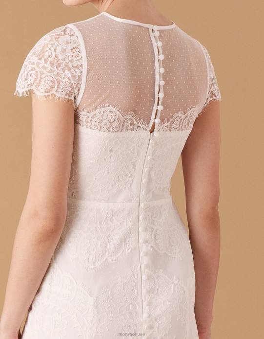 Monsoon نحيف ريبيكا شانتيلي فستان الزفاف الدانتيل D68H989 ملابس عاج