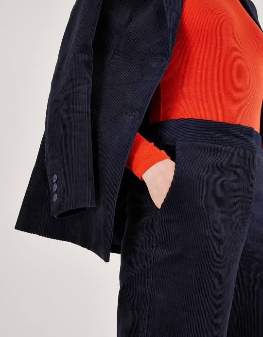 Monsoon نحيف سروال بدلة واسع الساق D68H98 ملابس الأزرق (منتصف الليل)