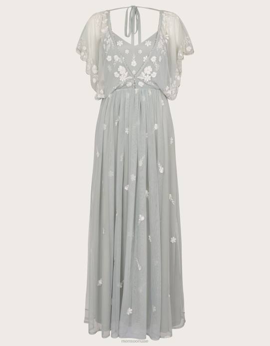 Monsoon نحيف فستان طويل مطرز من صوفي D68H991 ملابس الأخضر (حكيم)