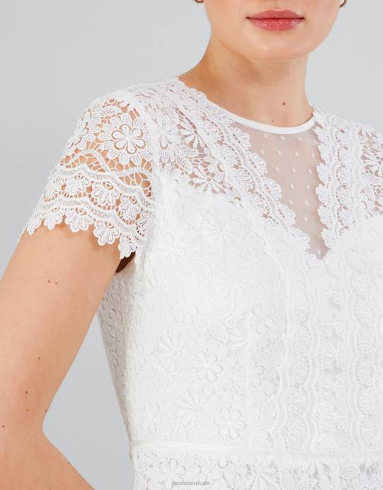 Monsoon نحيف فستان زفاف ماكسي من الدانتيل من سيينا D68H9 ملابس عاج