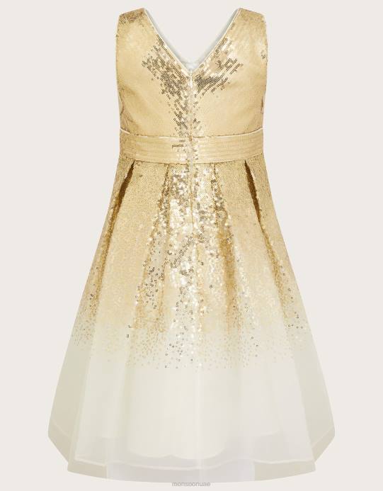 Monsoon بنت فستان حفلة من Elle مزين بالترتر D68H1764 ملابس أنيق