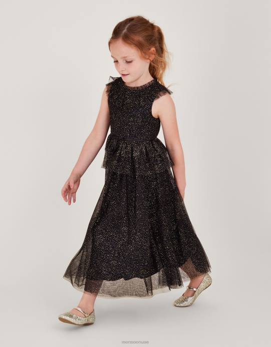 Monsoon بنت فستان ماكسي من Land of Wonder من ألكسندرا D68H1686 ملابس أسود