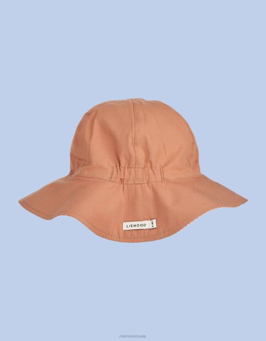 Monsoon أطفال قبعة Liewood Amelia مخططة ذات وجهين D68H2627 ملحق لون القرنفل