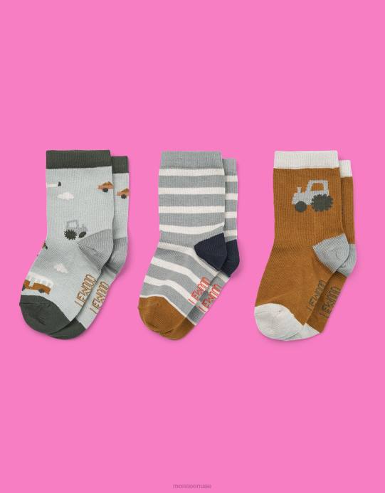 Monsoon أطفال مجموعة من ثلاثة جوارب بطبعة مركبة من Liewood Silas D68H2623 ملحق متعدد