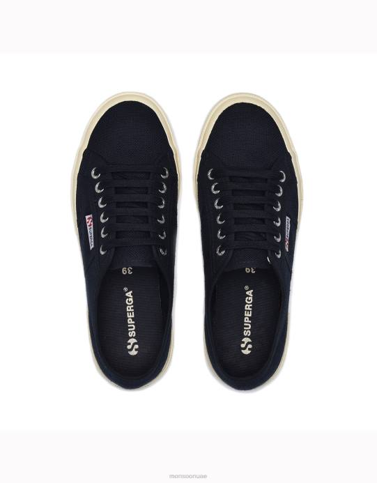 Monsoon نحيف حذاء Superga 2750 النباتي الكلاسيكي D68H1559 أحذية الأزرق الداكن)