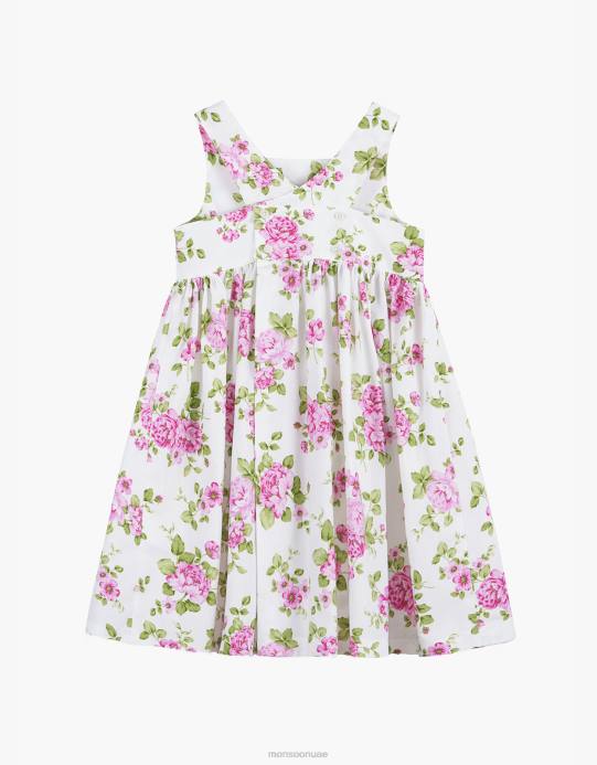 Monsoon أطفال Trotters Adelina فستان وردي متقاطع من الخلف D68H2000 ملابس لون القرنفل