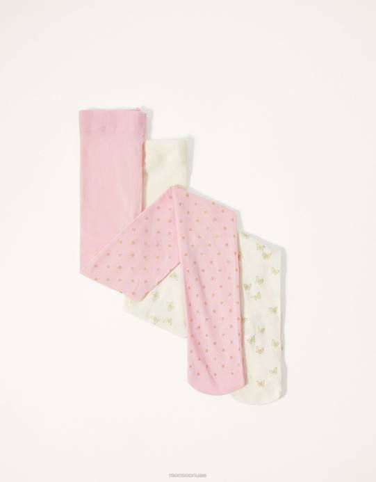 Monsoon بنت Twinset الجوارب الطباعة بريق D68H2596 ملحق متعدد