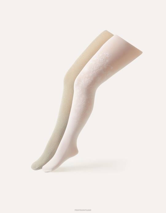 Monsoon بنت بريق الباروك التألق Twinset ضيق D68H2694 ملحق فضة