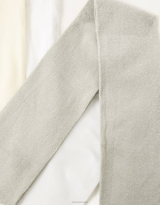 Monsoon بنت بريق الباروك التألق Twinset ضيق D68H2694 ملحق فضة