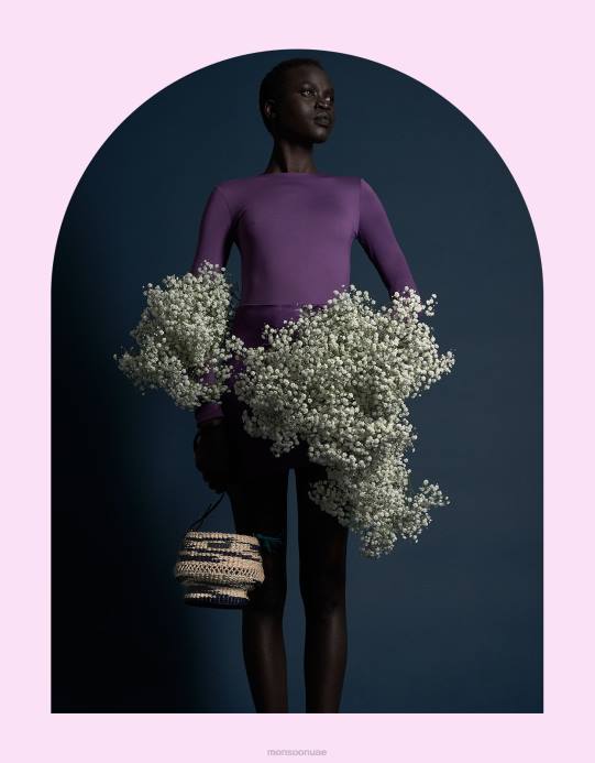 Monsoon نحيف aaks باو وعاء حقيبة متموجة D68H1254 ملحق موضة