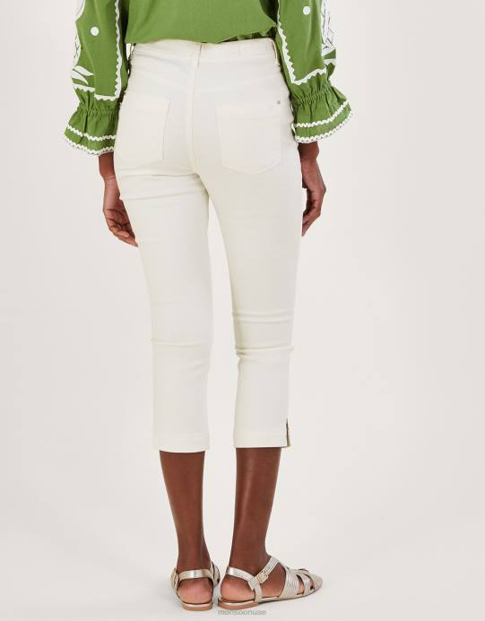 Monsoon نحيف جينز idabella الضيق من القطن المستدام D68H607 ملابس طبيعي (إكرو)