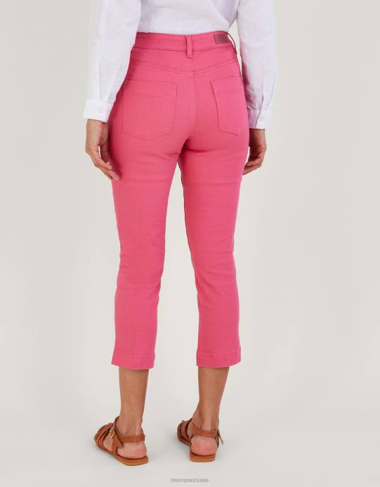 Monsoon نحيف جينز idabella الضيق من القطن المستدام D68H729 ملابس لون القرنفل