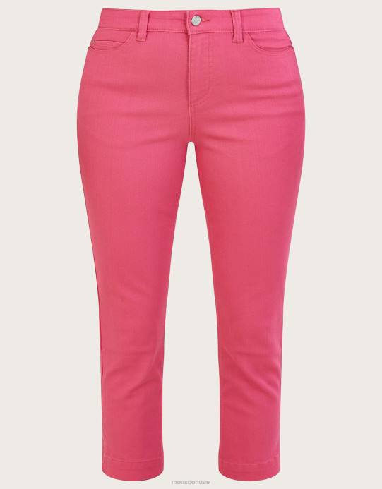 Monsoon نحيف جينز idabella الضيق من القطن المستدام D68H729 ملابس لون القرنفل