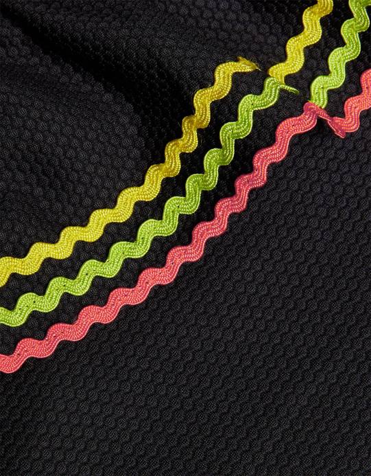 Monsoon بنت بدلة خياطة بكتف واحد من تصميم ricrac D68H1858 ملابس أسود