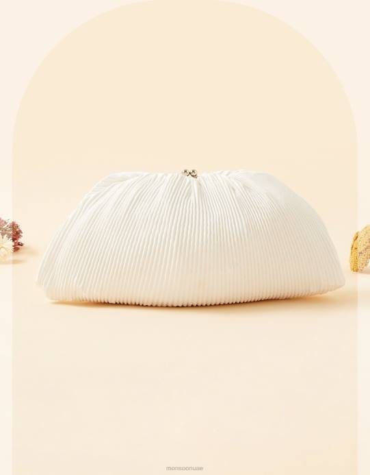 Monsoon نحيف حقيبة مخلب الزفاف ruched D68H1440 ملحق أنيق