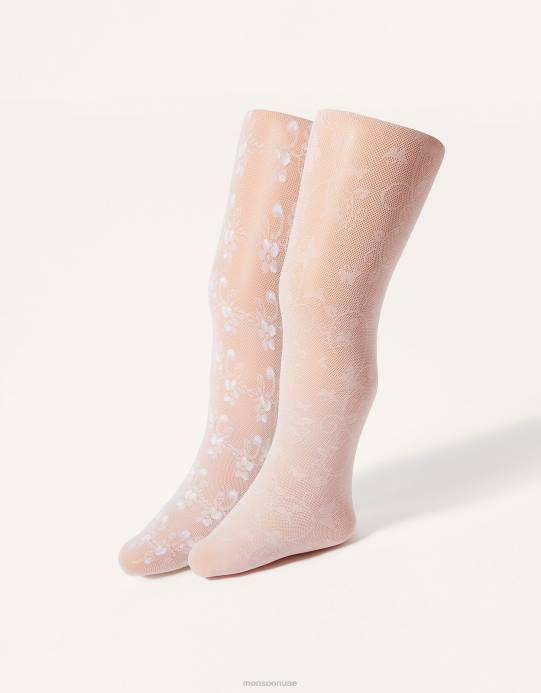 Monsoon بنت الجوارب الدانتيل الطفل twinset D68H2612 ملحق متعدد