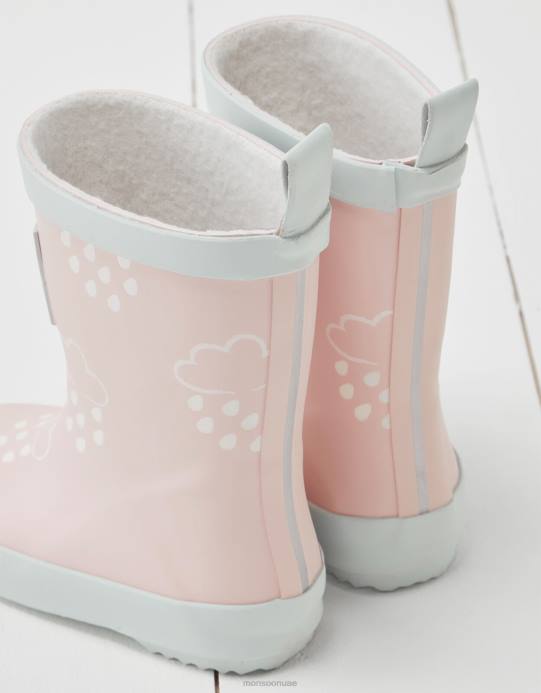 Monsoon أطفال أغطية رأس تكشف عن ألوان العشب والهواء D68H2316 أحذية لون القرنفل