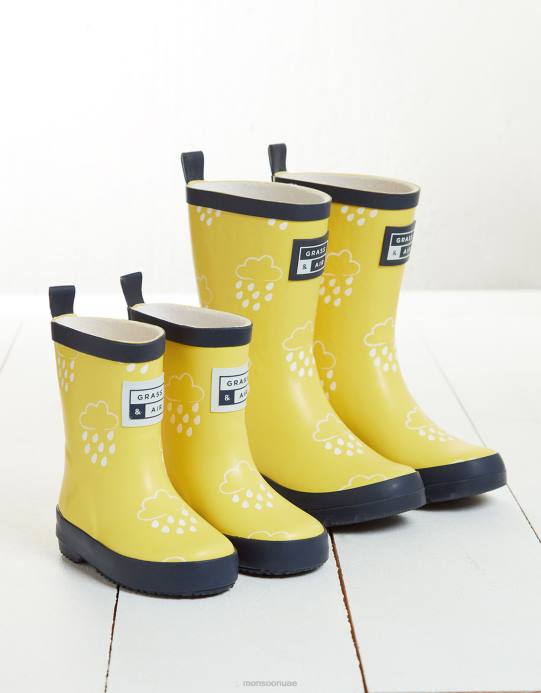 Monsoon أطفال ويليز جونيور كاشفة للألوان من العشب والهواء باللون الأصفر D68H2321 أحذية أصفر