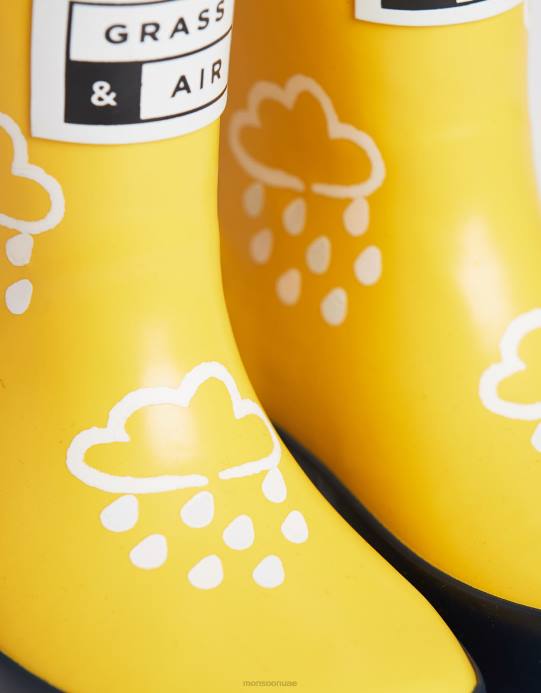 Monsoon أطفال لون العشب والهواء الذي يكشف عن اللون الأصفر D68H2400 أحذية أصفر