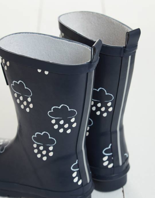 Monsoon أطفال حذاء Wellies باللون الأزرق الذي يكشف عن اللون من العشب والهواء D68H2374 أحذية الأزرق الداكن)