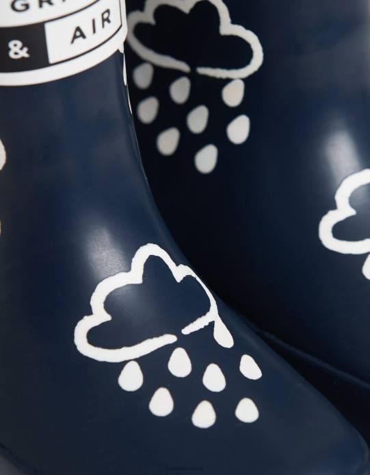 Monsoon أطفال حذاء Wellies باللون الأزرق الذي يكشف عن اللون من العشب والهواء D68H2374 أحذية الأزرق الداكن)